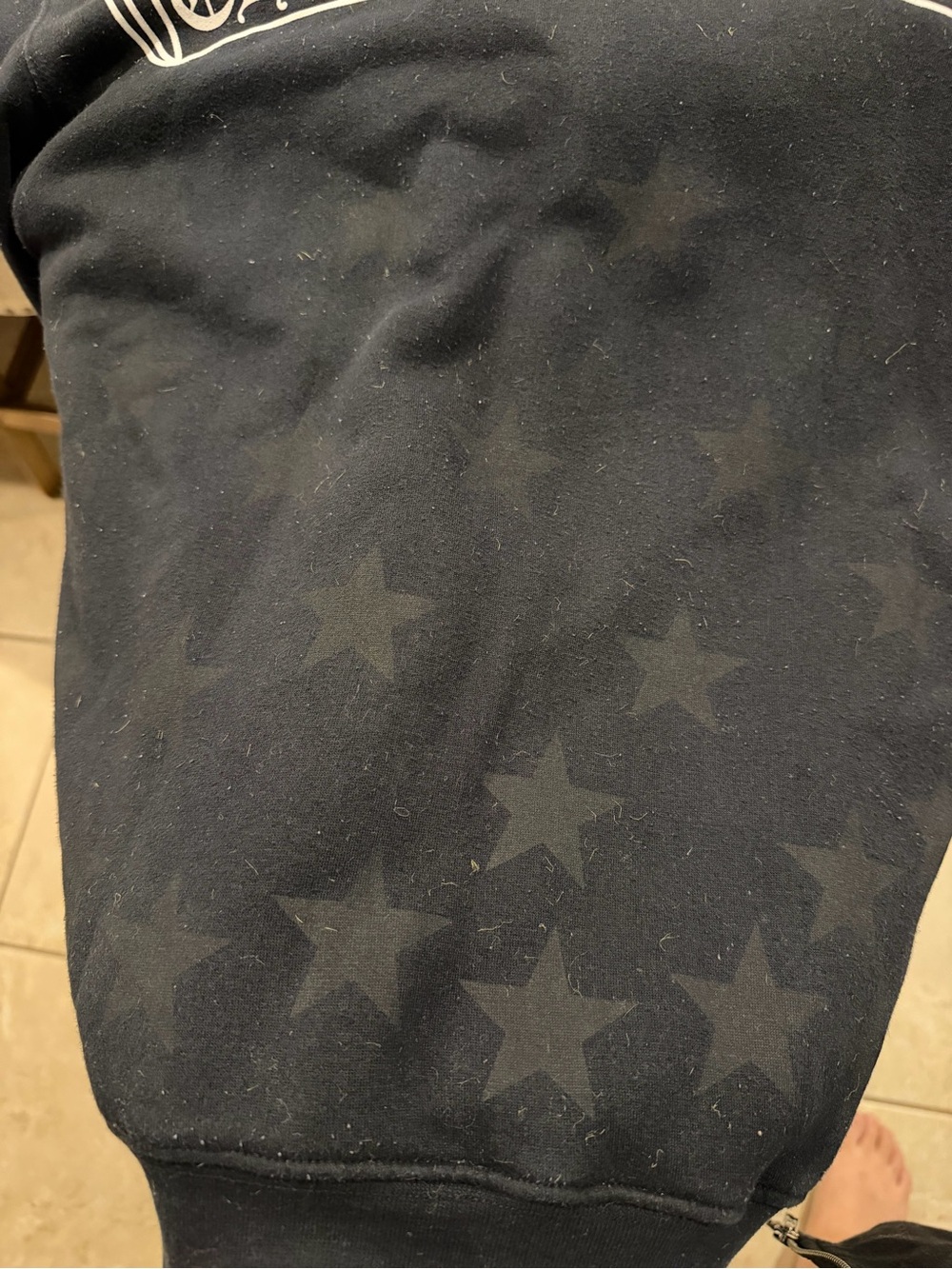 Vintage Chrome Hearts Black Star Zip-Up Hoodie with White Logo - Picture 8 of 11